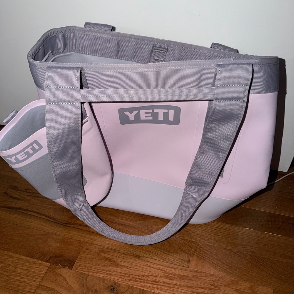 Yeti Pink and Gray Two-Tone Tote
